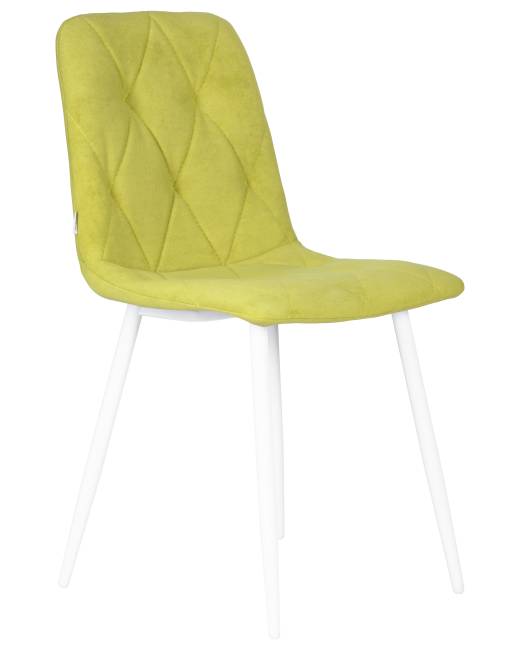 Стул обеденный DOBRIN CHILLY ROMBO, Лайм Simple 14, основание белый