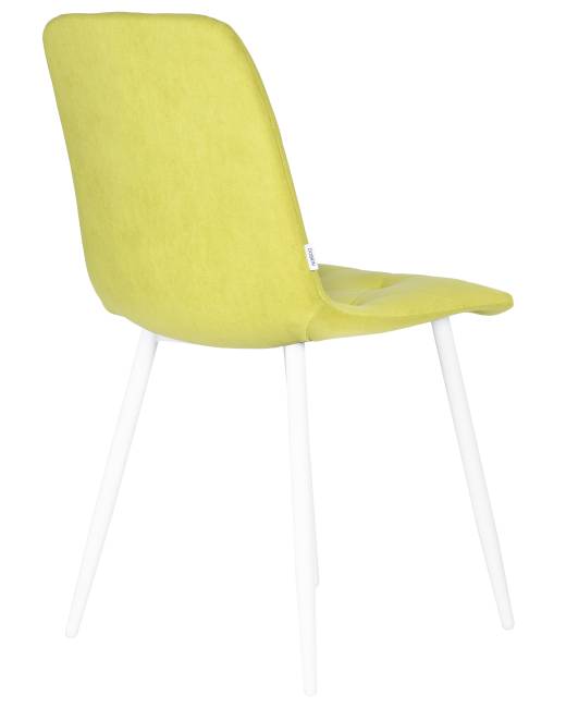 Стул обеденный DOBRIN CHILLY ROMBO, Лайм Simple 14, основание белый