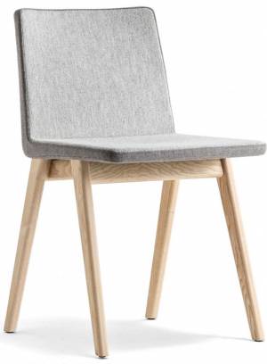 Стул деревянный с обивкой Osaka беленый ясень 475х530х780 мм