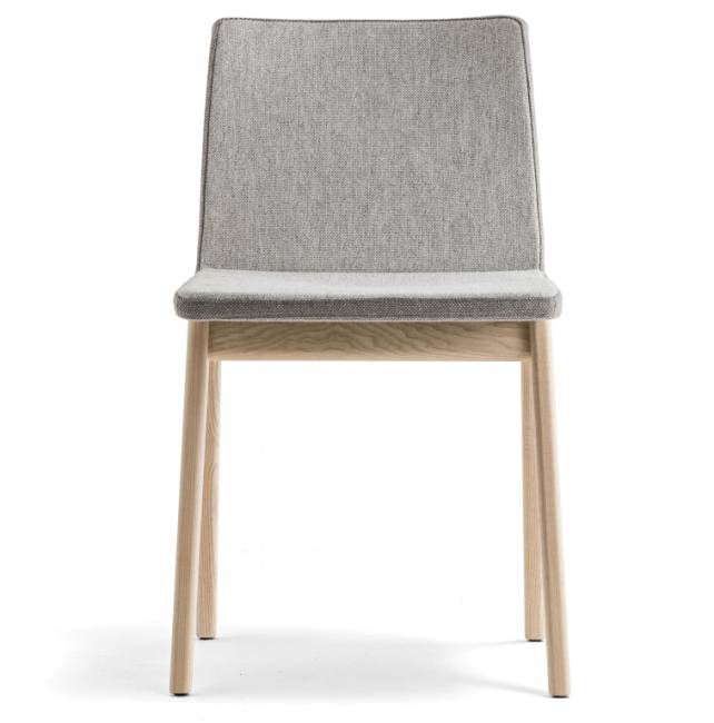 Стул деревянный с обивкой Osaka беленый ясень 475х530х780 мм