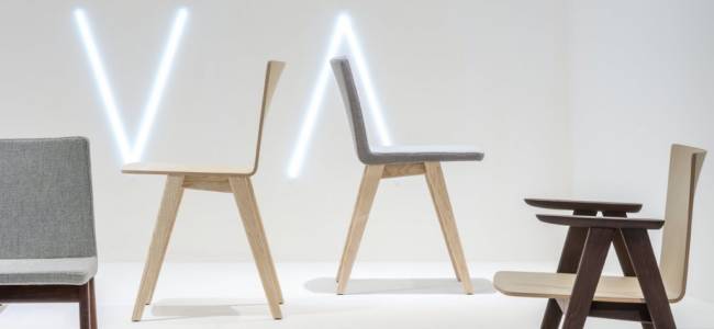 Стул деревянный с обивкой Osaka беленый ясень 475х530х780 мм