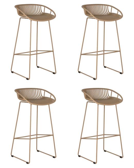 Набор 4 шт Стул барный DOBRIN FRANK, бежевый