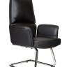 Кресло офисное / Бонно CF / Bonno CF  / черная  кожа / алюминевая база