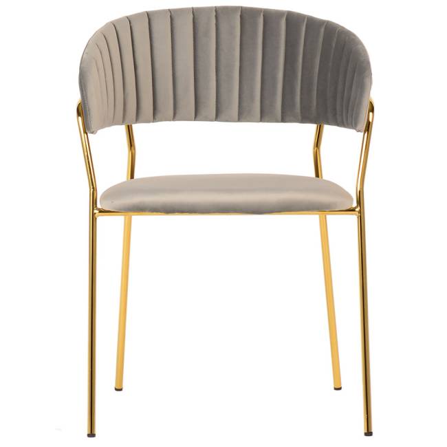 Комплект из 4-х стульев Turin латте, золотые ножки Комплект из 4-х стульев Turin латте, золотые ножки