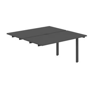 AG.129.AN.V.72.AN  / Секция рабочей станции 1600х1638х750  / профиль О-образный: 70х20 антрацит; столешница с вырезом: антрацит