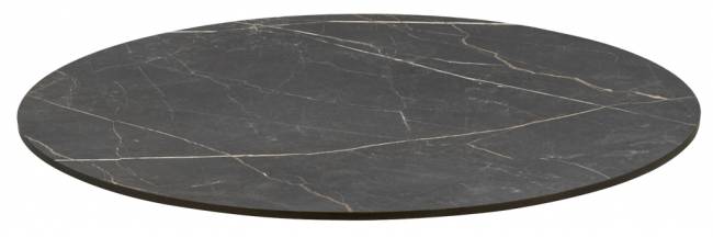 Столешница круглая Compact Laminate для подстолья Nemo, Domino, Tiffany, Cross черный мрамор Сахара Ø800х10 мм