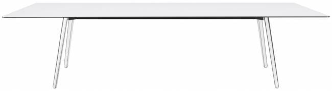 Стол ламинированный Squid алюминиевый, белый 2990х1200х730 мм