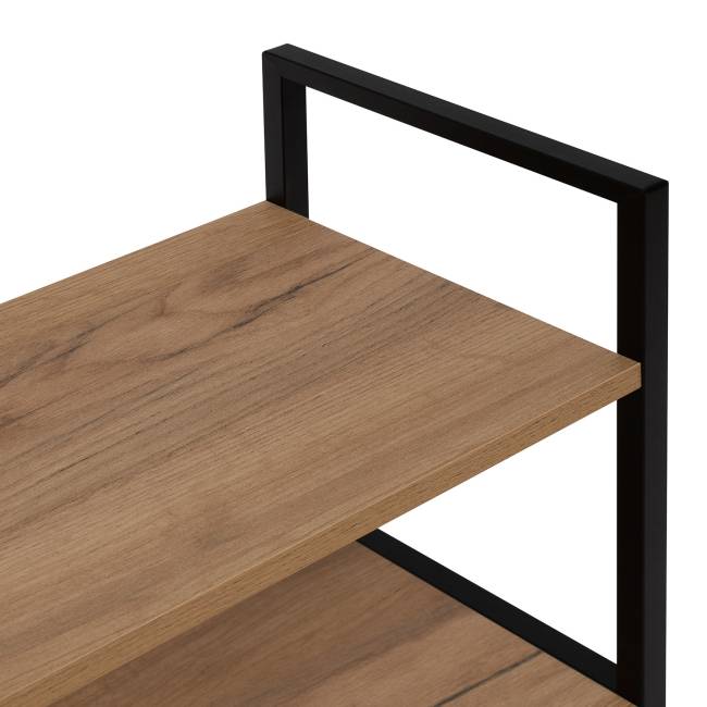 Стеллаж Leset Стилвуд 22 широкий, 2 полки Чёрный