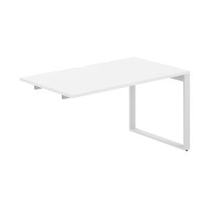 AG.188.WH.V.72.WH / Секция рабочей станции 1400х800х750 / профиль О-образный: 70х20 белый; столешница с вырезом; столешница: белый