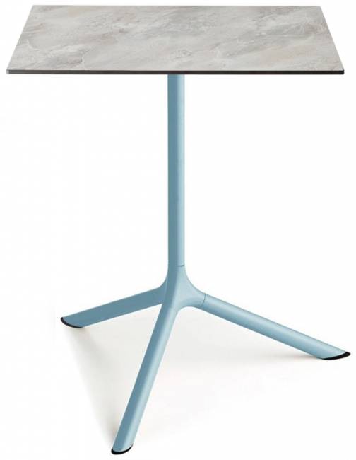 Стол ламинированный обеденный Tripe Maxi голубой, каменный 700х700х740 мм Стол ламинированный обеденный Tripe Maxi голубой, каменный 700х700х740 мм