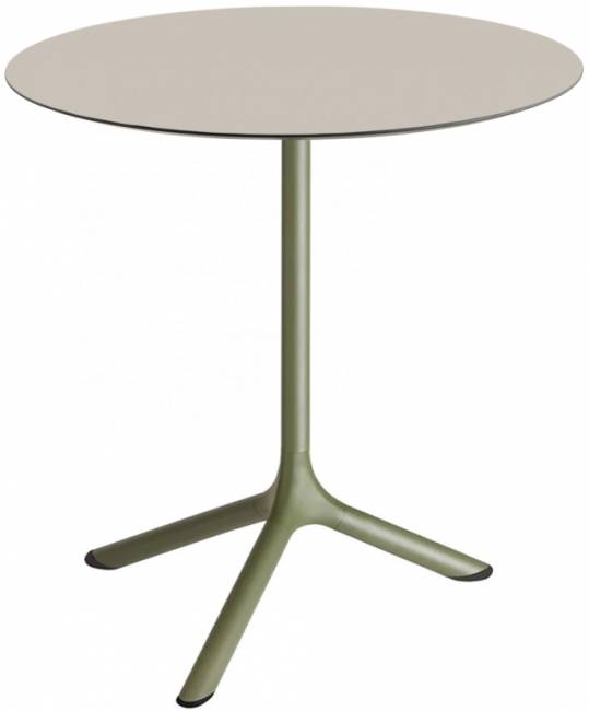 Стол ламинированный обеденный Tripe оливковый, тортора Ø700х740 мм