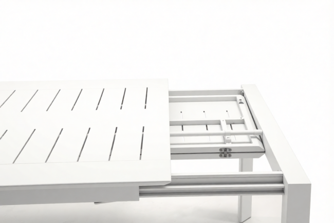 Стол металлический раздвижной Panarea белый 2000-3000х1100х760 мм