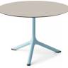 Столик ламинированный кофейный Tripe голубой, тортора Ø700х510 мм Столик ламинированный кофейный Tripe голубой, тортора Ø700х510 мм