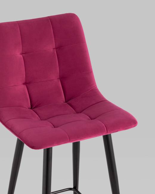 Стул полубарный Джанго велюр винный 2 шт.
