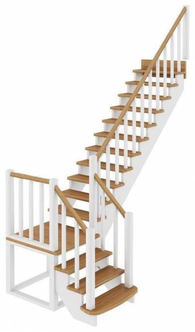 Деревянная лестница К-022м Деревянная лестница К-022м