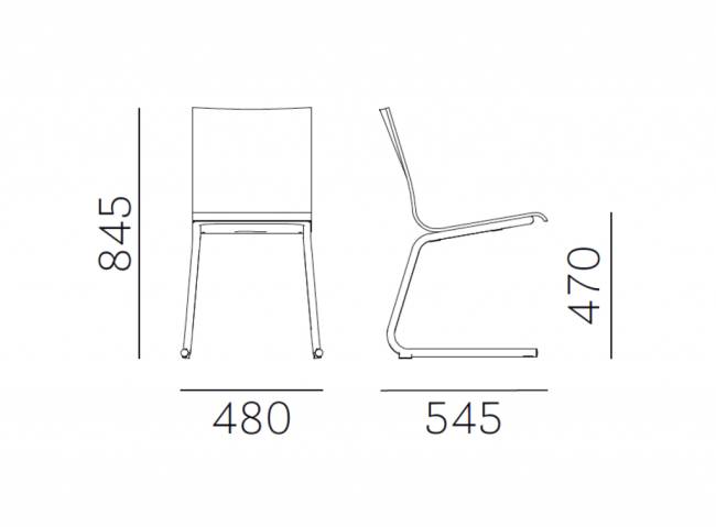 Стул деревянный Kuadra 480х545х845 мм Стул деревянный Kuadra 480х545х845 мм