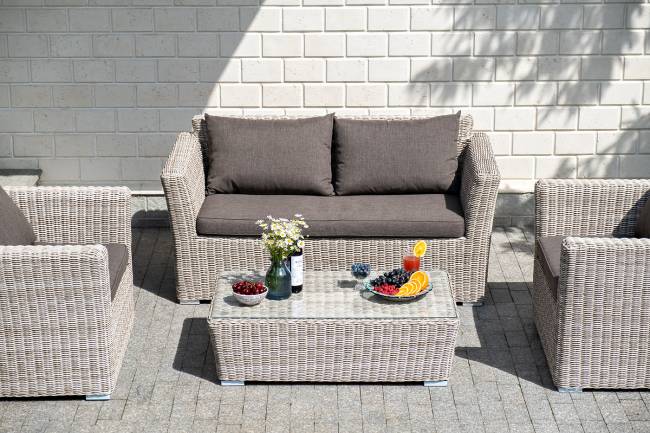 "Капучино Сингл" лаунж-зона из искусственного ротанга, цвет бежевый "Капучино Сингл" лаунж-зона из искусственного ротанга, цвет бежевый