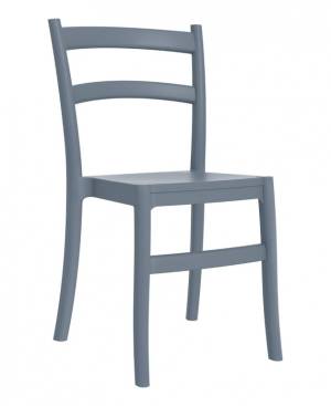 Стул пластиковый Tiffany темно-серый 450х510х850 мм
