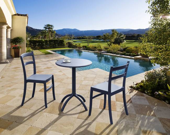 Стул пластиковый Tiffany темно-серый 450х510х850 мм