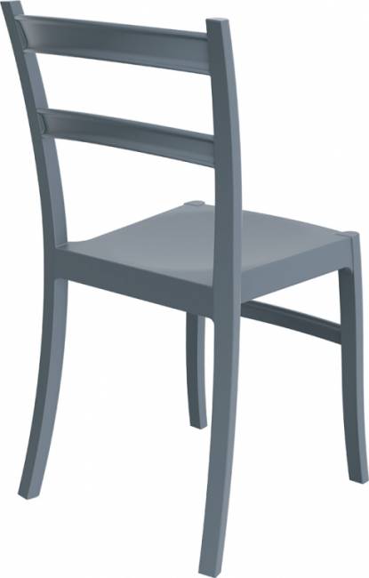 Стул пластиковый Tiffany темно-серый 450х510х850 мм