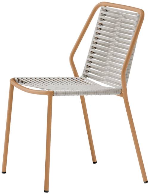 Стул металлический плетеный Philía медовый, бежевый 565х540х810 мм