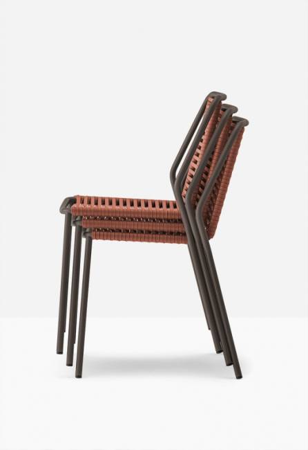 Стул металлический плетеный Philía медовый, бежевый 565х540х810 мм