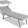 Шезлонг-лежак металлический 501 Relax серебристый 1820х730х400 мм Шезлонг-лежак металлический 501 Relax серебристый 1820х730х400 мм