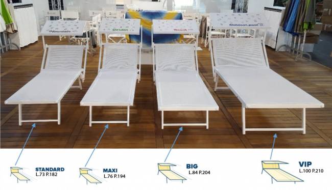 Шезлонг-лежак металлический 501 Relax серебристый 1820х730х400 мм Шезлонг-лежак металлический 501 Relax серебристый 1820х730х400 мм