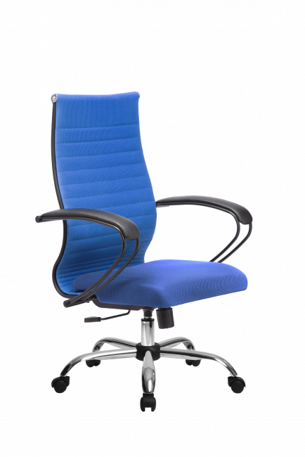 Кресло МЕТТА-19(MPRU)/подл.130/осн.003, синий/синий