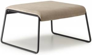 Пуф с обивкой Lisa Lounge Pouf антрацит, слоновая кость 630х550х350 мм