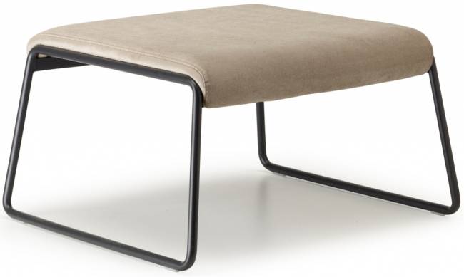 Пуф с обивкой Lisa Lounge Pouf антрацит, слоновая кость 630х550х350 мм