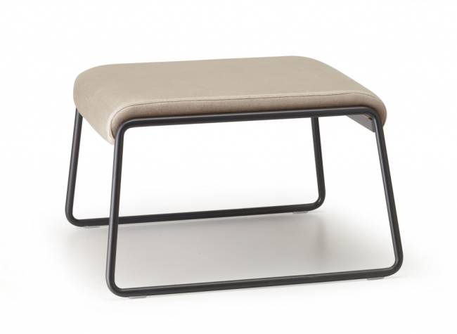 Пуф с обивкой Lisa Lounge Pouf антрацит, слоновая кость 630х550х350 мм