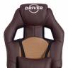 Кресло DRIVER (22) коричневый/бронза кож/зам/ткань