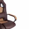 Кресло DRIVER (22) коричневый/бронза кож/зам/ткань
