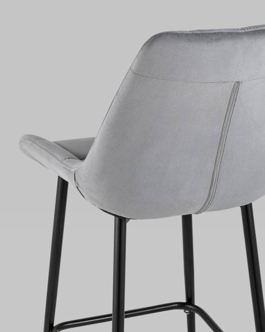 Стул полубарный Флекс велюр велютто серый 2 шт.