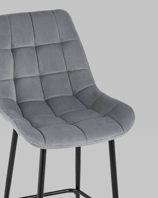 Стул полубарный Флекс велюр велютто серый 2 шт.