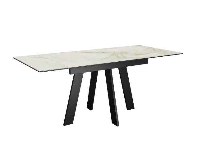 Стол DikLine SKM110 Керамика глянец Ostra Bianco (мрамор глянец белый)/подстолье черное Стол DikLine SKM110 Керамика глянец Ostra Bianco (мрамор глянец белый)/подстолье черное