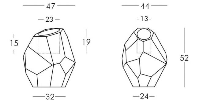 Кашпо пластиковое светящееся Secret Lighting белый 440х470х520 мм