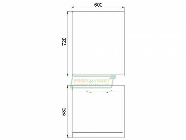Тумба (корпус) 600х530х720 под технику