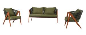 "Амстердам" комплект садовый для лаунж-зоны, цвет зеленый