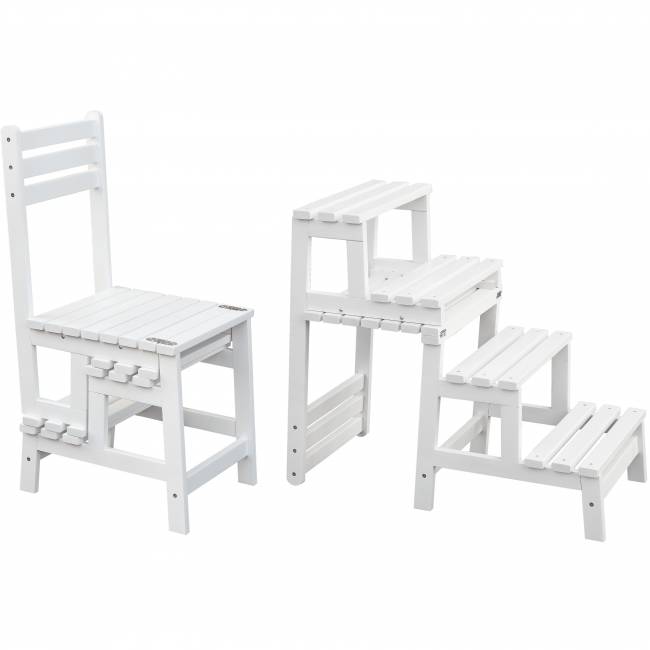 Стул-стремянка Массив снег Стул-стремянка Массив снег