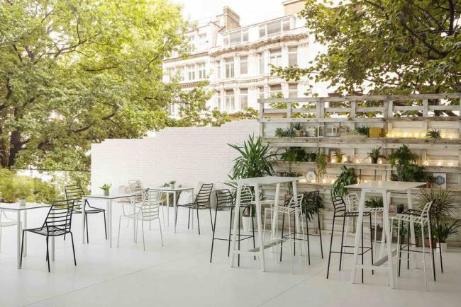 Стул металлический барный Link желтый 460х420х960 мм