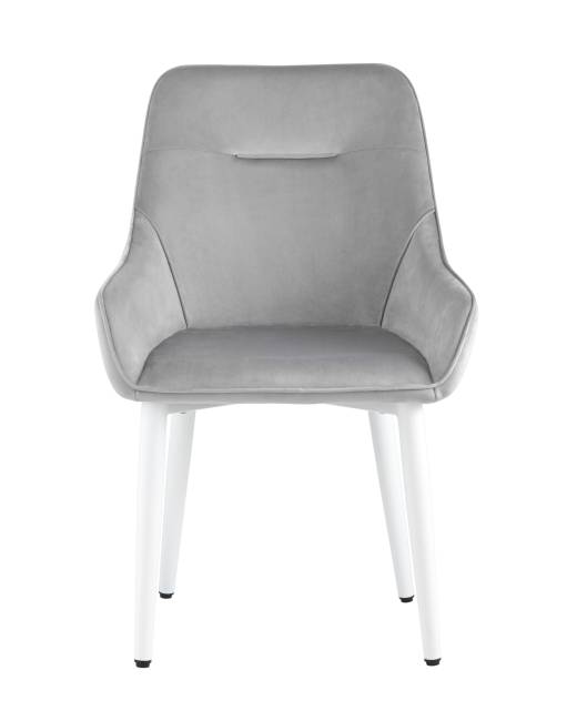 Стул Диана велюр серебристый ножки белые 4 шт