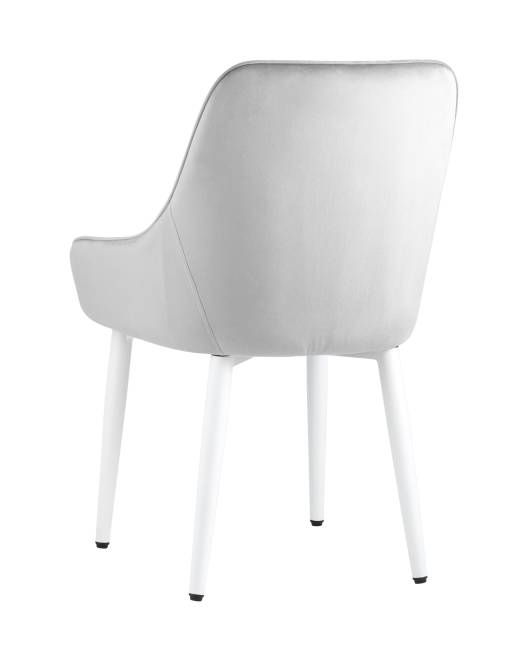 Стул Диана велюр серебристый ножки белые 4 шт