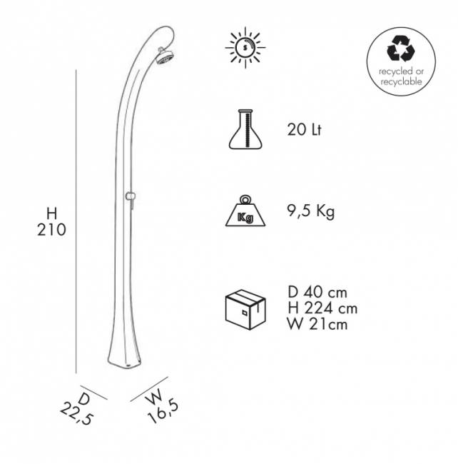 Душ солнечный Happy One F 100 фиолетовый 165х225х2100 мм Душ солнечный Happy One F 100 фиолетовый 165х225х2100 мм
