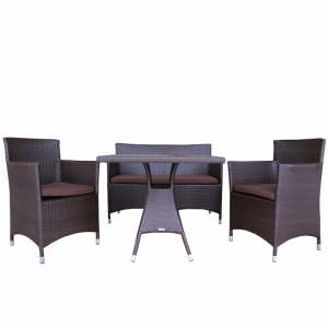 Набор мебели из искусственного ротанга Асгард, черный, бежевый