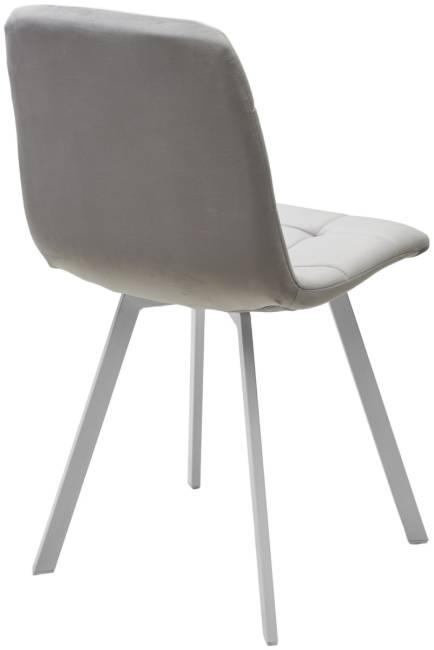 Стул РИЧИ, цвет H-09 Светло-серый, велюр / белый каркас М-City