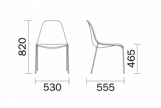 Стул прозрачный DayDream прозрачный 530х555х820 мм