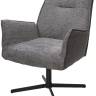 Кресло BELFAST 360 град. XD841-16 Серый, букле/ GINO-457 Серый, ткань/ Черный, ®DISAUR