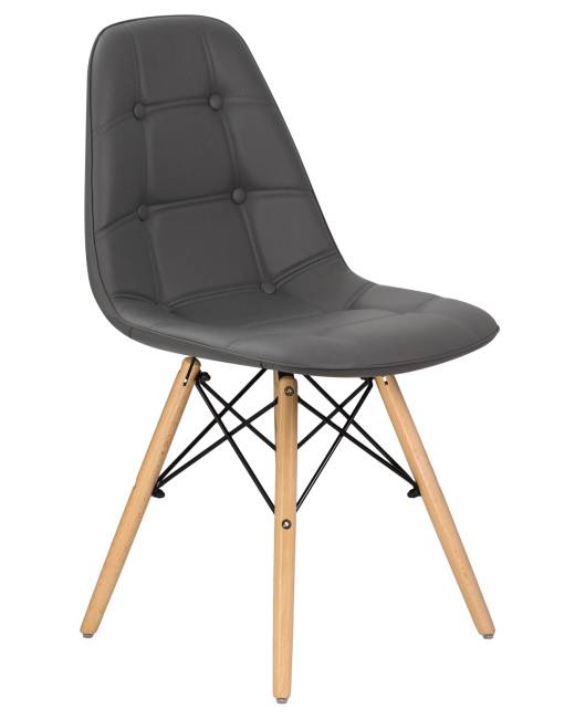 Набор 4 шт Стул обеденный DOBRIN BENNET, ножки светлый бук, серый